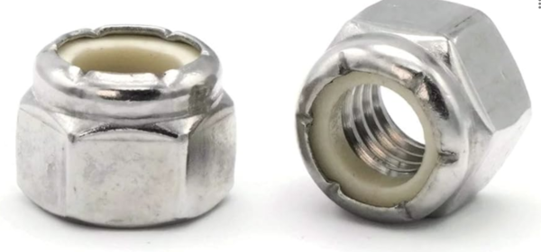 TUERCAS SEGURIDAD NYLON INOXIDABLE  PULGADAS